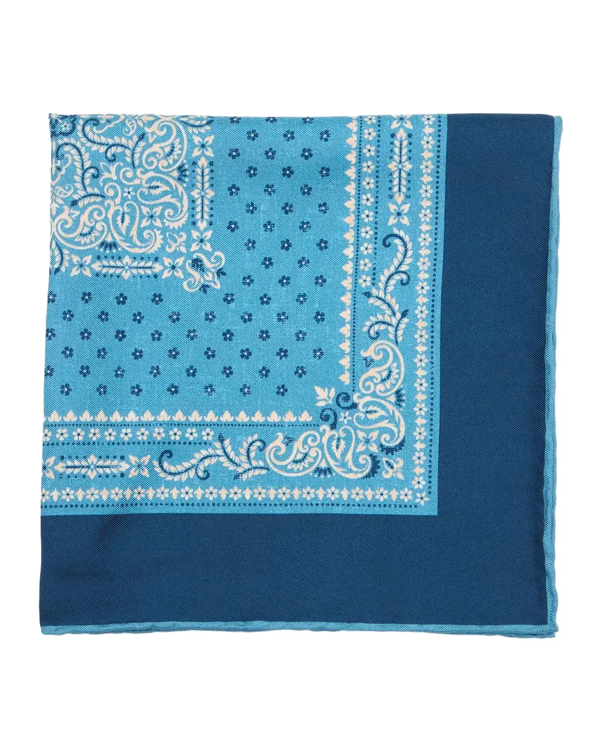 Men's Bandana-Print Silk Pocket Square