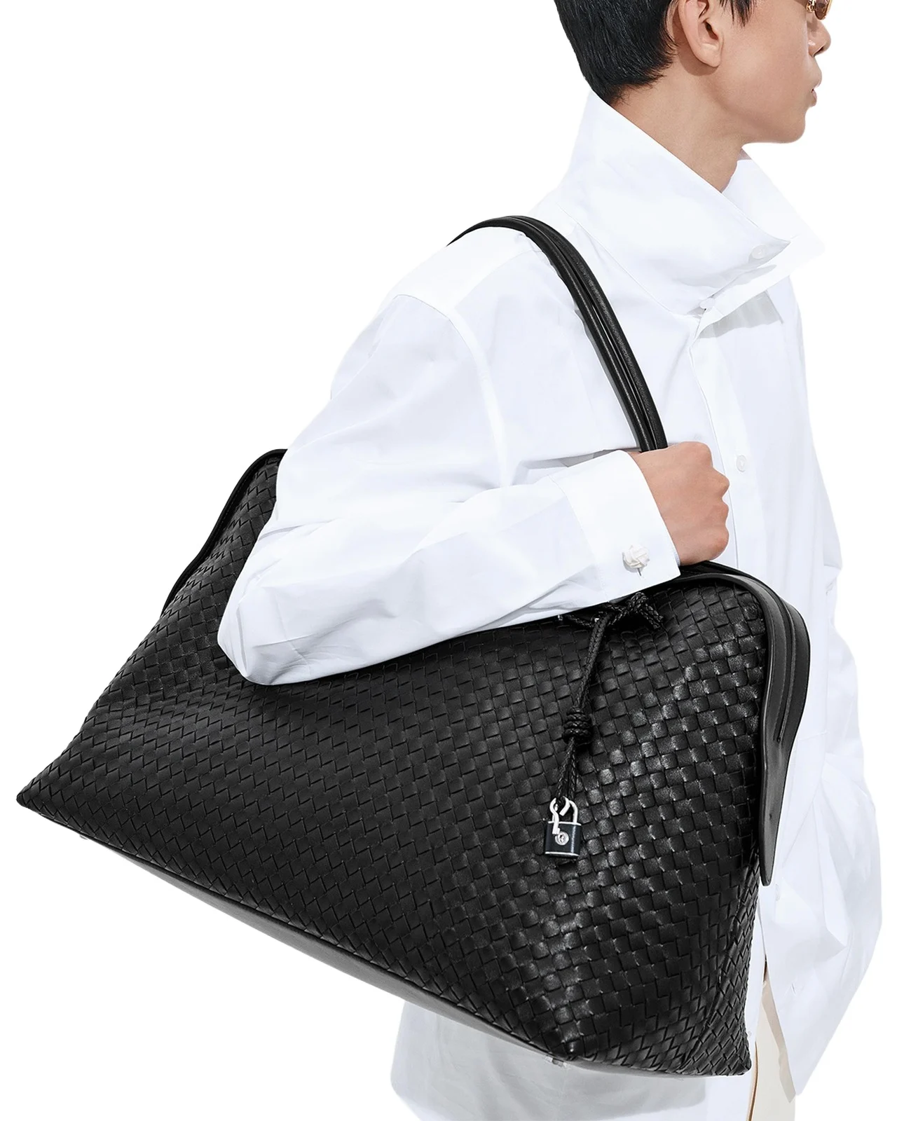 Bottega Veneta Men's Veneto Intrecciato Leather Weekender Bag
