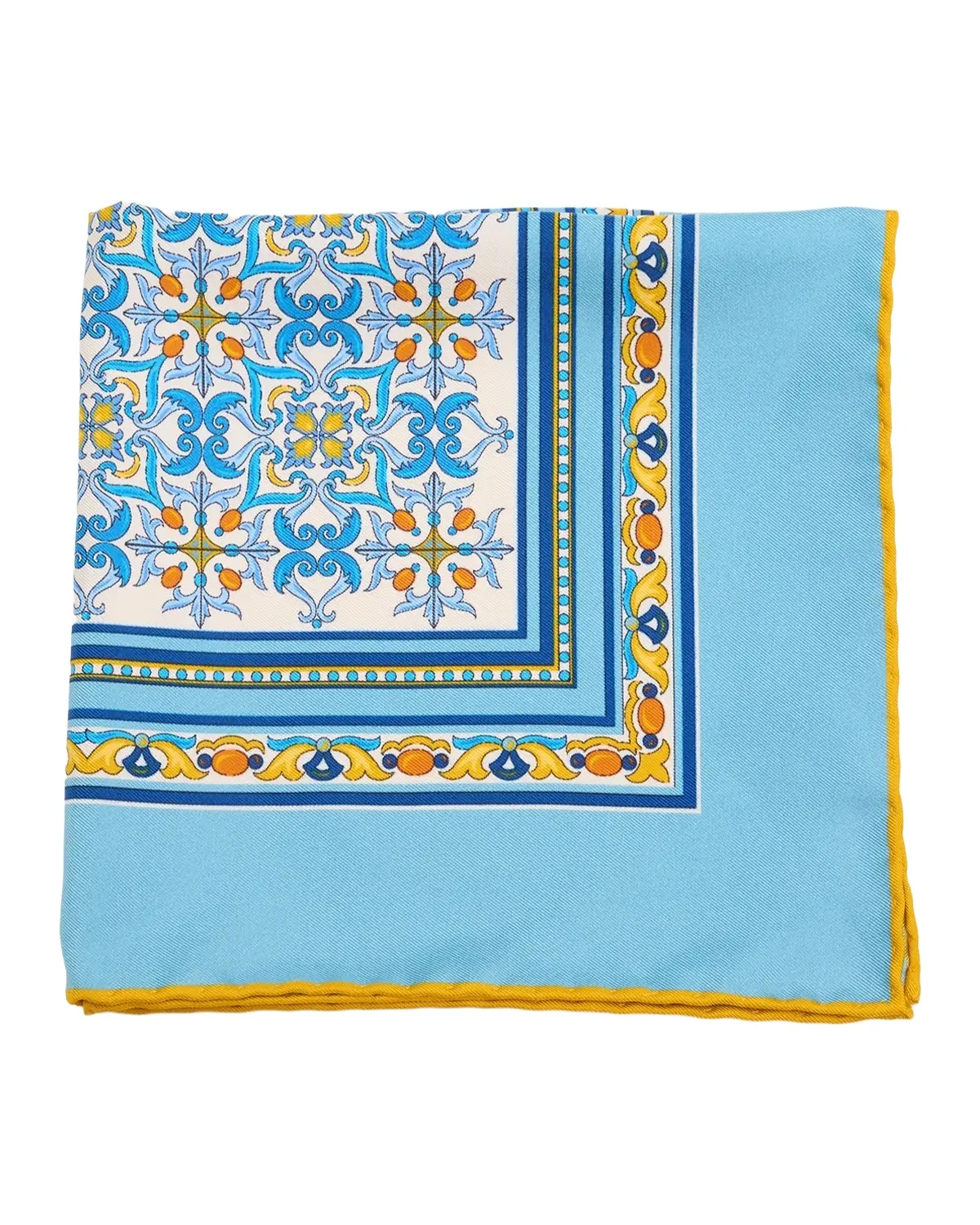 Men's Medallion Silk Pocket Square Men's Medallion Silk Pocket Square