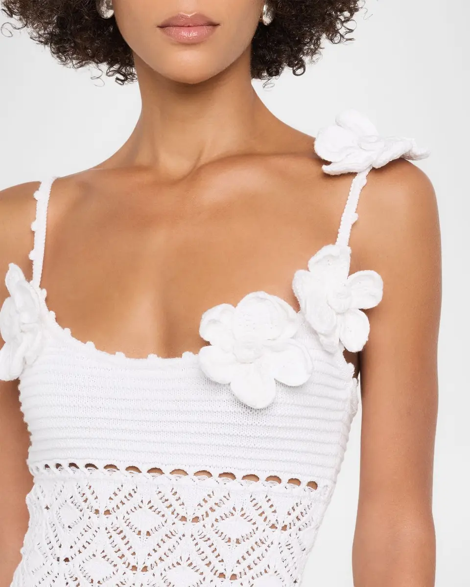 Retrofête Orleane Crochet Mini Dress | Thumbnail 5