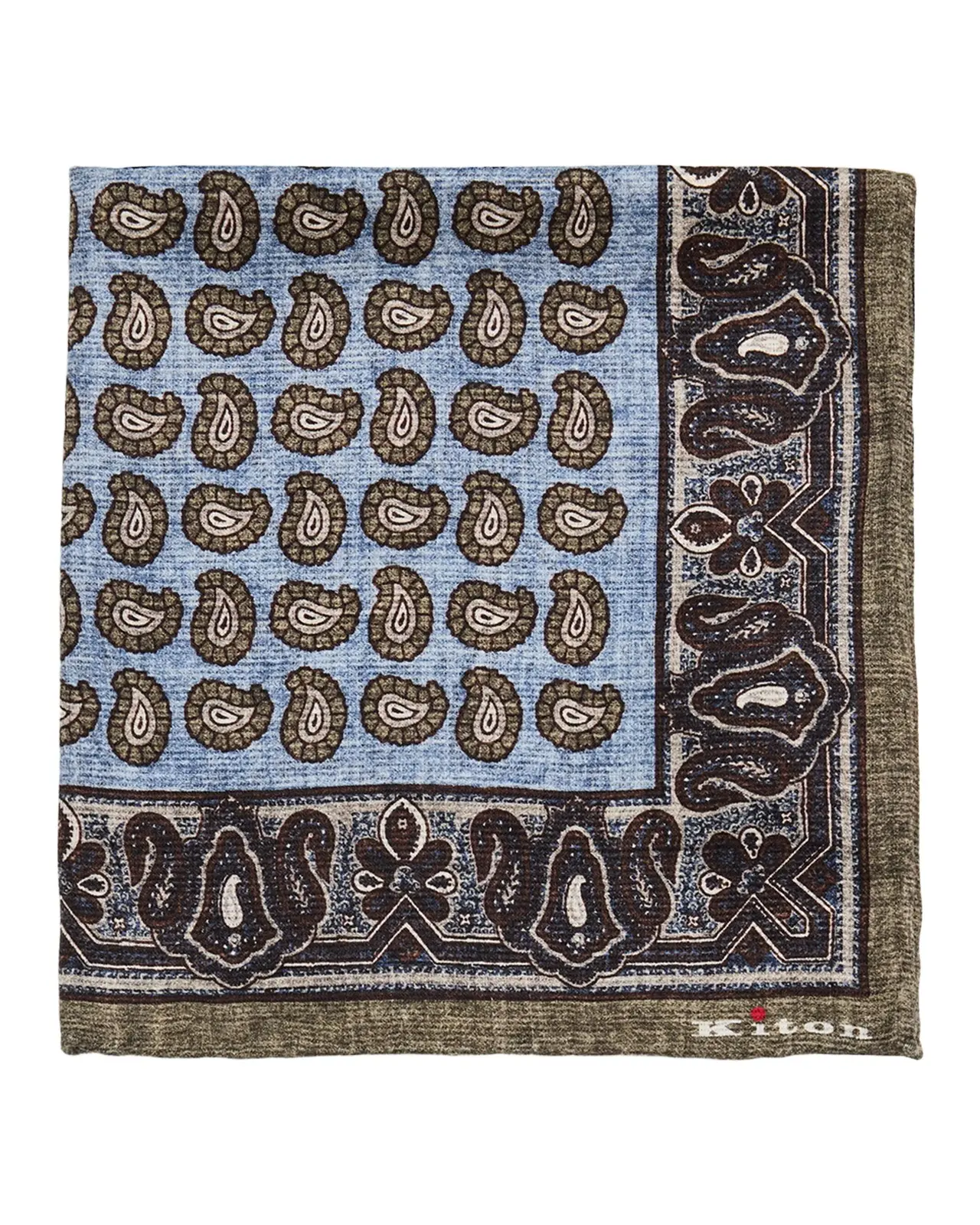Men's Medallion-Paisley Double-Face Silk Pocket Square Men's Medallion-Paisley Double-Face Silk Pocket Square