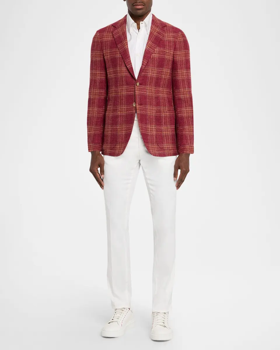 Sartorio Men's Plaid Notch Lapel Single-Breasted Sport Coat | Thumbnail 2 Sartorio Men's Plaid Notch Lapel Single-Breasted Sport Coat | Thumbnail 2