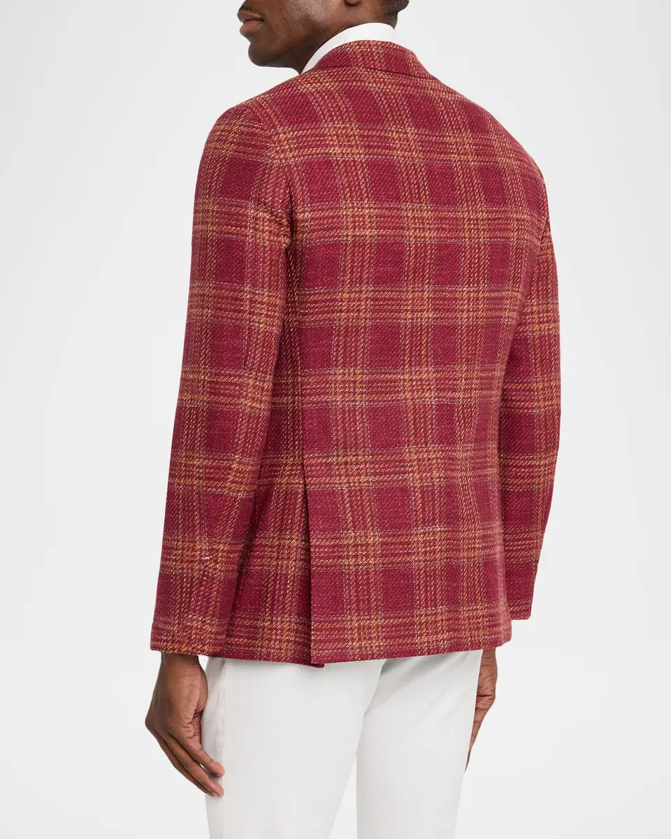 Sartorio Men's Plaid Notch Lapel Single-Breasted Sport Coat | Thumbnail 3 Sartorio Men's Plaid Notch Lapel Single-Breasted Sport Coat | Thumbnail 3