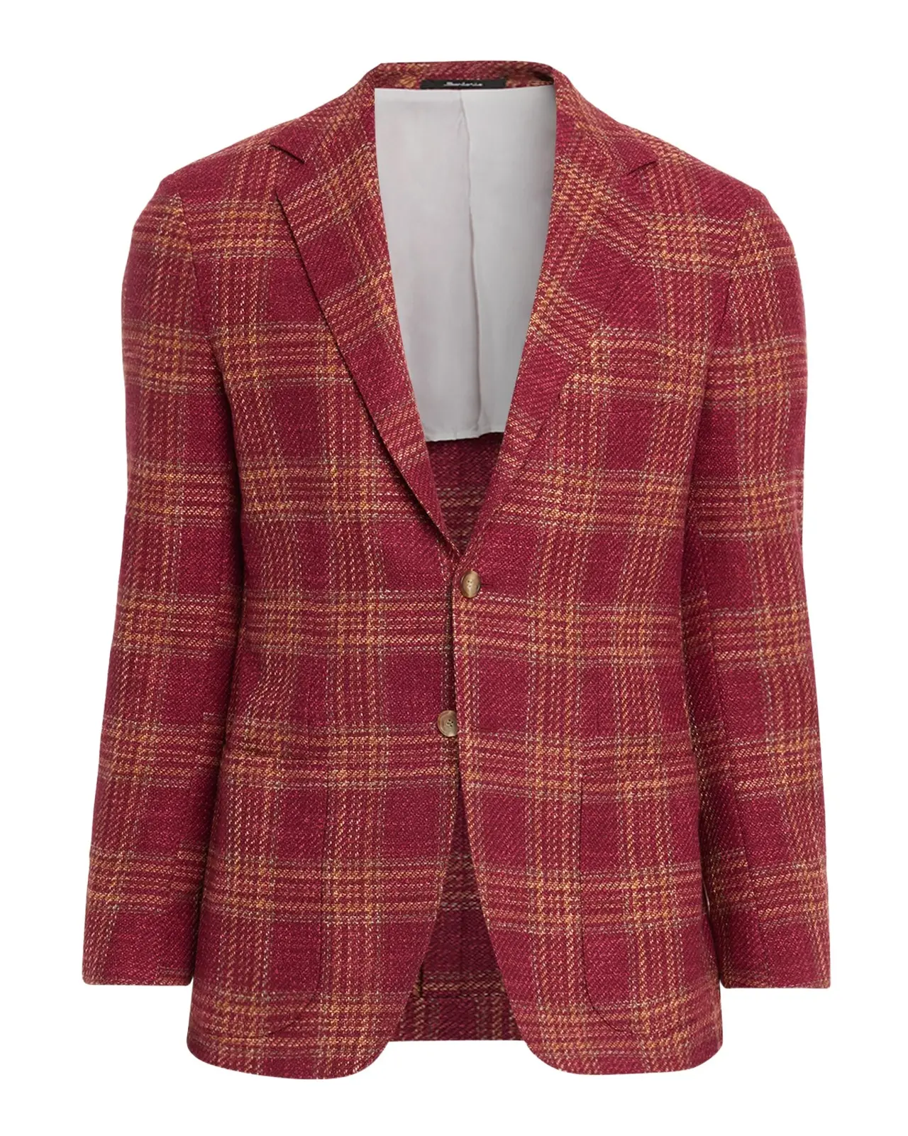Men's Plaid Notch Lapel Single-Breasted Sport Coat Men's Plaid Notch Lapel Single-Breasted Sport Coat