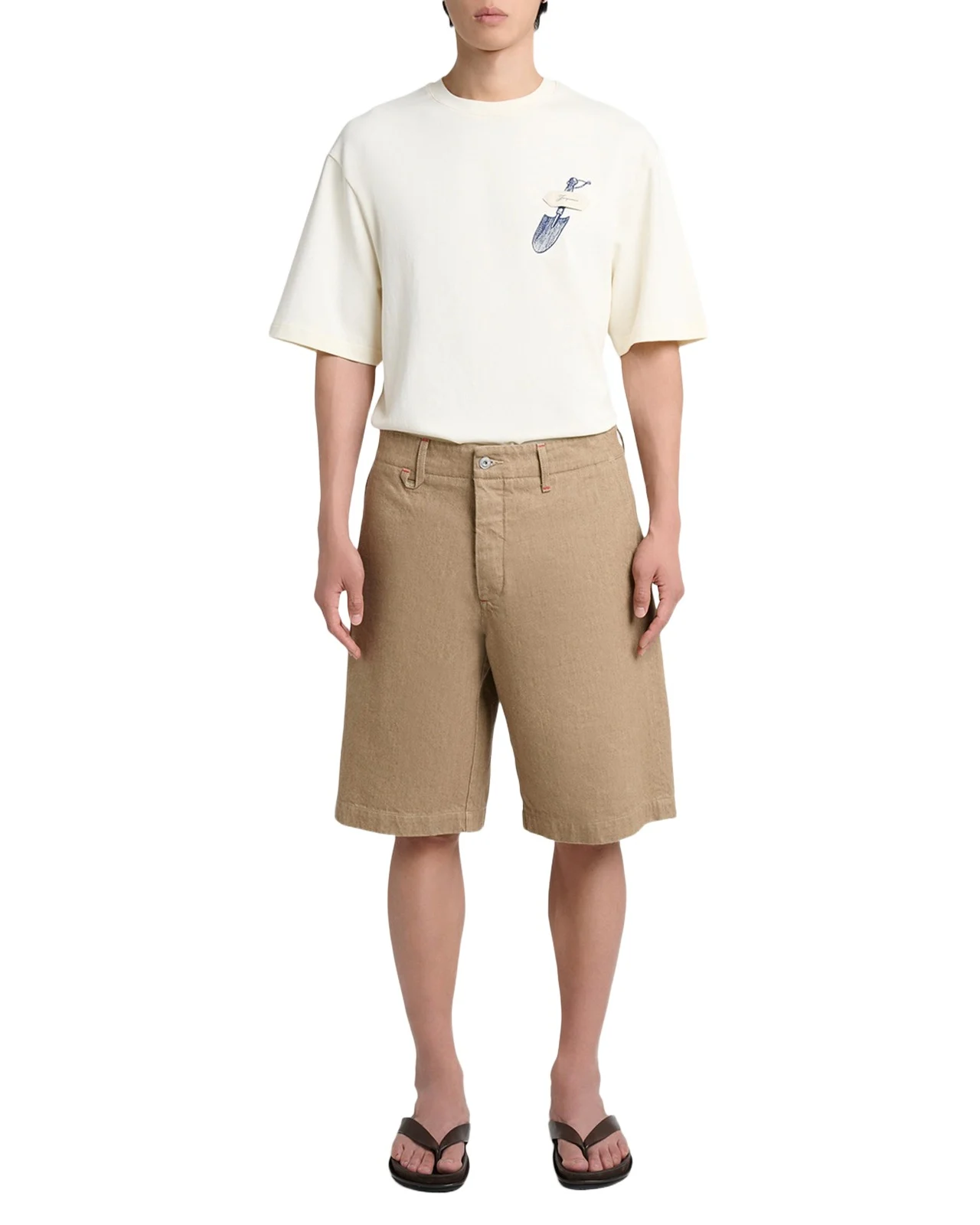 Jacquemus Men's Cotton Wide Leg Le Shorts
