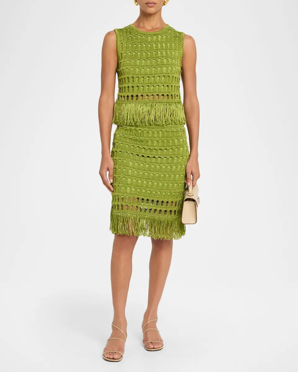 A.L.C. Tetai Open-Knit Fringe Skirt | Thumbnail 2 A.L.C. Tetai Open-Knit Fringe Skirt | Thumbnail 2