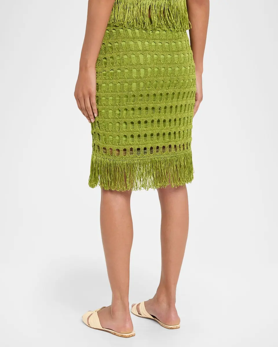 A.L.C. Tetai Open-Knit Fringe Skirt | Thumbnail 3 A.L.C. Tetai Open-Knit Fringe Skirt | Thumbnail 3