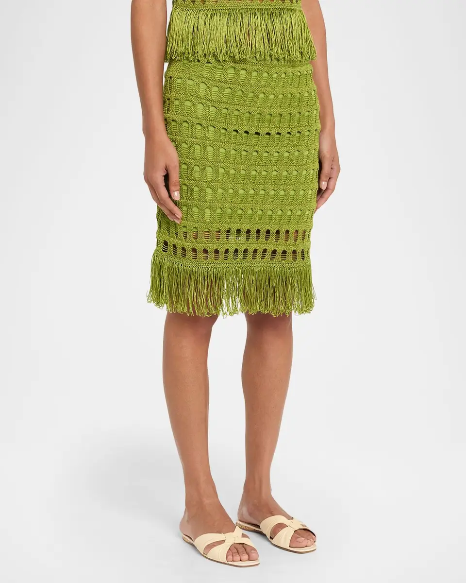 A.L.C. Tetai Open-Knit Fringe Skirt | Thumbnail 4 A.L.C. Tetai Open-Knit Fringe Skirt | Thumbnail 4
