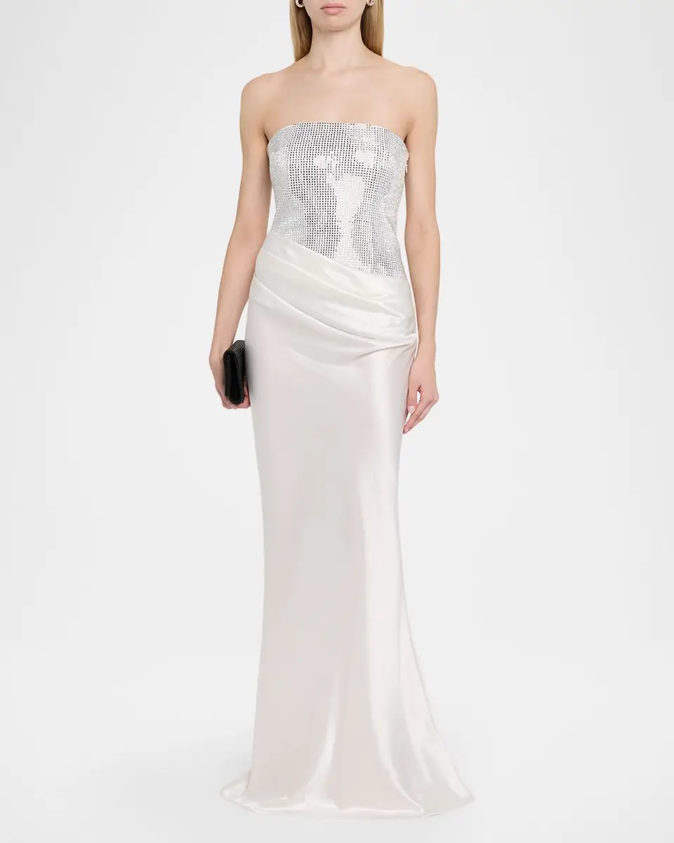 Retrofête Alexandra Strapless Sequin Draped Dress | Thumbnail 2 Retrofête Alexandra Strapless Sequin Draped Dress | Thumbnail 2