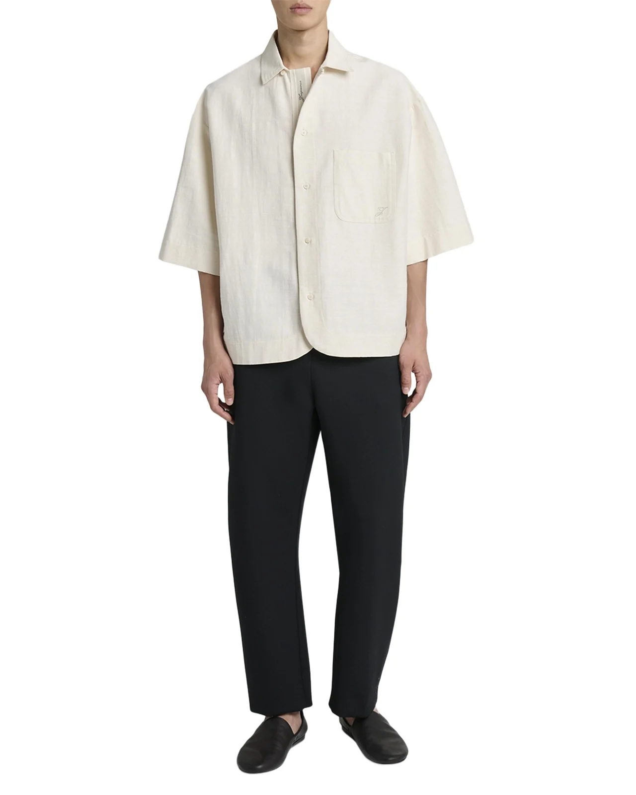 Jacquemus Men's La Chemise Boxy Fit Camp Shirt