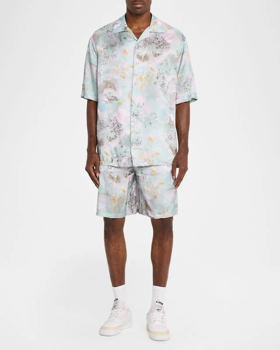 Off-White Men's Land Sky Viscose Shorts | Thumbnail 2 Off-White Men's Land Sky Viscose Shorts | Thumbnail 2