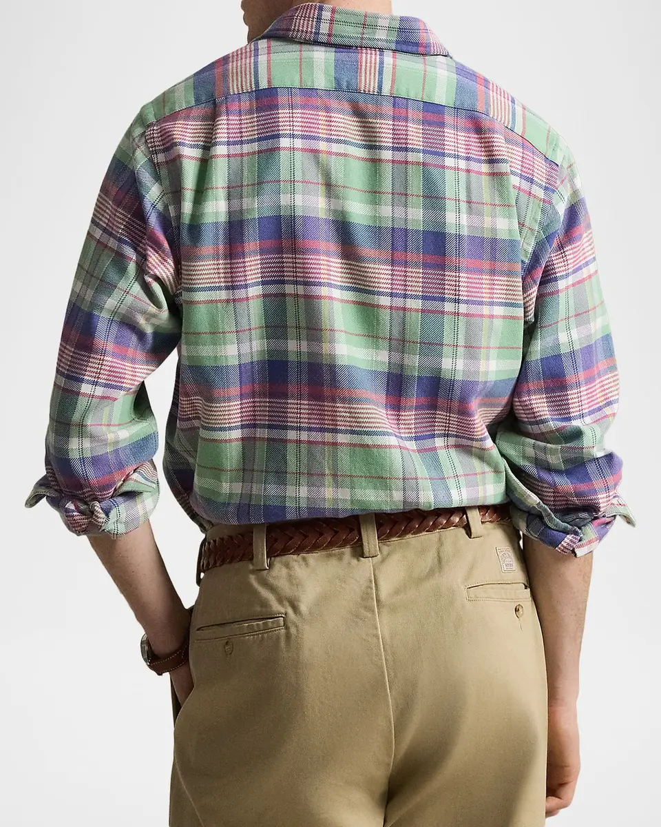 Polo Ralph Lauren Men's Classic Fit Plaid Flannel Button-Down Shirt | Thumbnail 3 Polo Ralph Lauren Men's Classic Fit Plaid Flannel Button-Down Shirt | Thumbnail 3