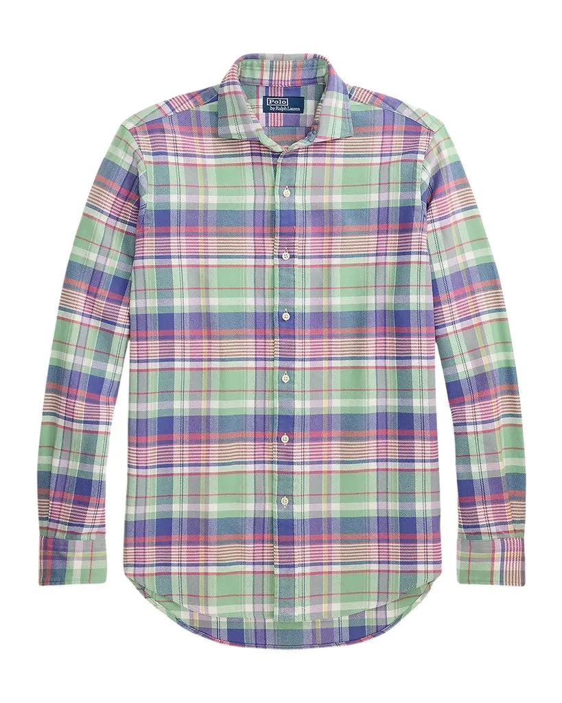 Polo Ralph Lauren Men's Classic Fit Plaid Flannel Button-Down Shirt | Image 1 Polo Ralph Lauren Men's Classic Fit Plaid Flannel Button-Down Shirt | Image 1