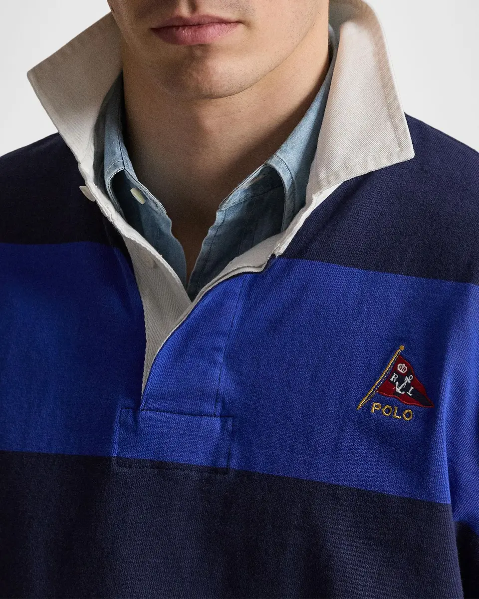 Polo Ralph Lauren Men's Stripe Jersey Rugby Shirt | Thumbnail 5