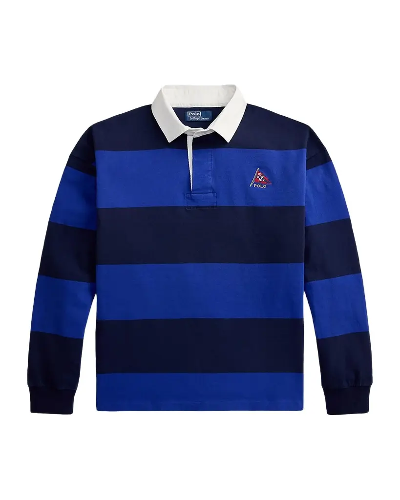 Polo Ralph Lauren Men's Stripe Jersey Rugby Shirt | Image 1 Polo Ralph Lauren Men's Stripe Jersey Rugby Shirt | Image 1