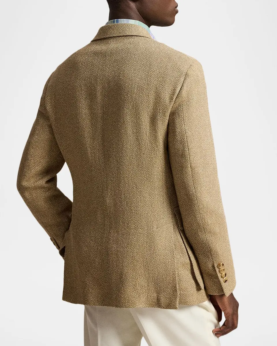 Polo Ralph Lauren Men's Herringbone Linen Blend Single-Breasted Sport Coat | Thumbnail 3 Polo Ralph Lauren Men's Herringbone Linen Blend Single-Breasted Sport Coat | Thumbnail 3