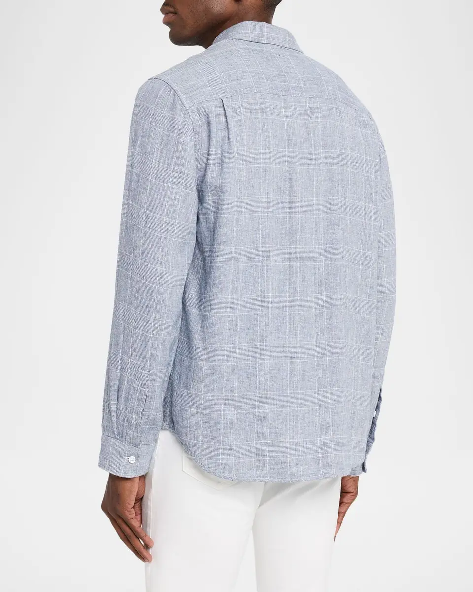 RAILS Men's Linen and Cotton Windowpane Plaid Button-Down Shirt | Thumbnail 3 RAILS Men's Linen and Cotton Windowpane Plaid Button-Down Shirt | Thumbnail 3