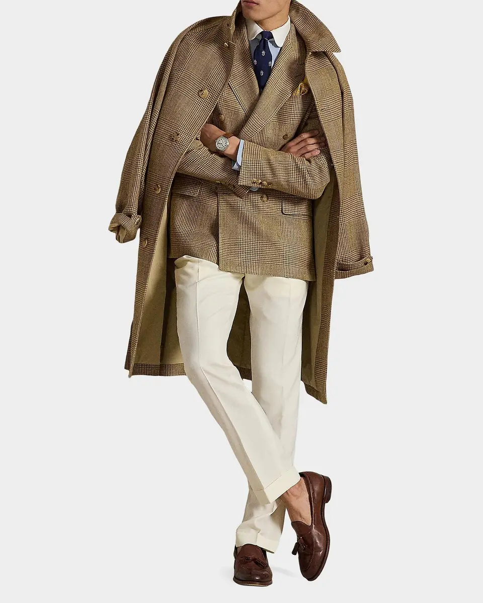 Polo Ralph Lauren Men's Glen Plaid Peak Lapel Double-Breasted Sport Coat | Thumbnail 2
