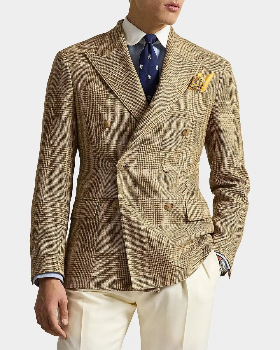 Polo Ralph Lauren Men's Glen Plaid Peak Lapel Double-Breasted Sport Coat | Thumbnail 4