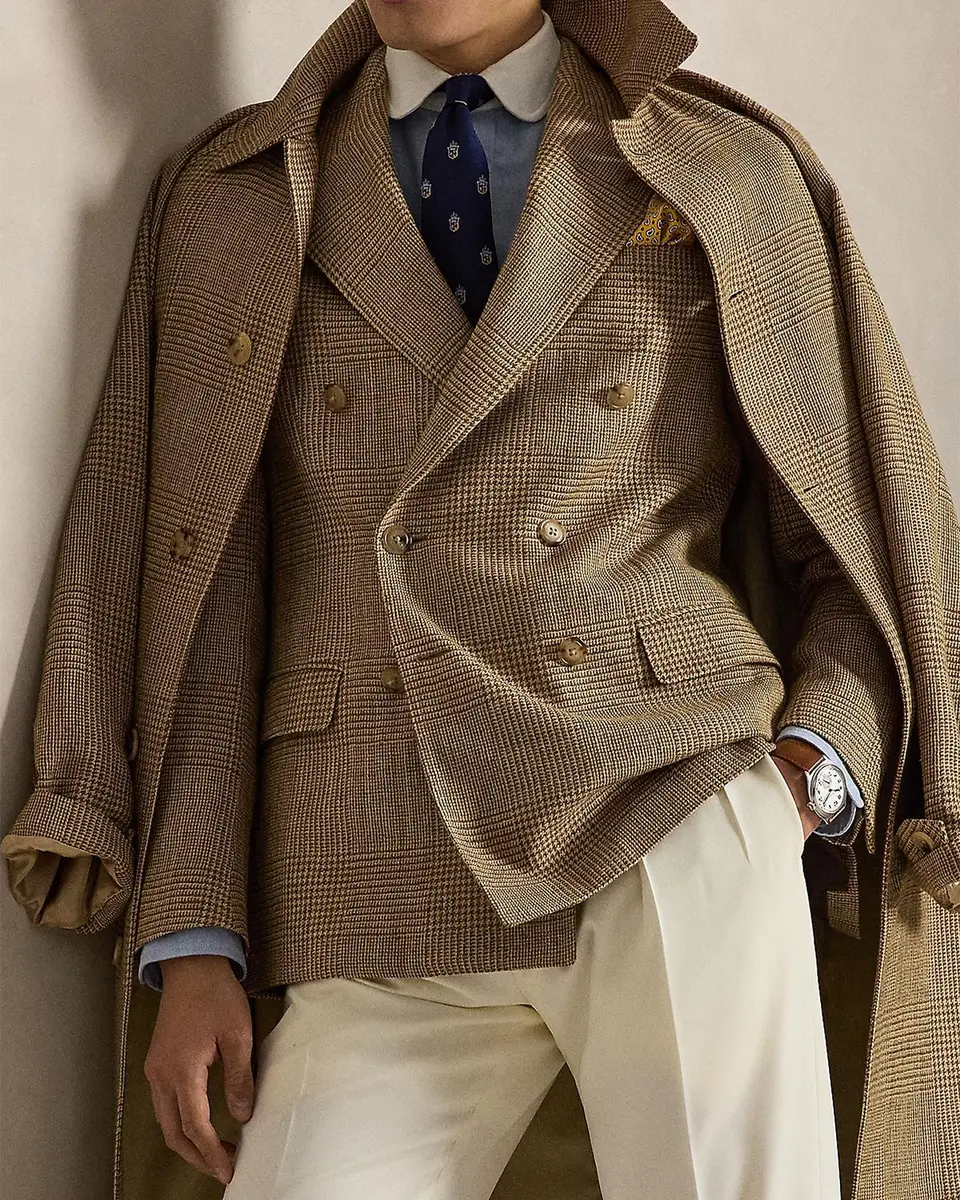 Polo Ralph Lauren Men's Glen Plaid Peak Lapel Double-Breasted Sport Coat | Thumbnail 7