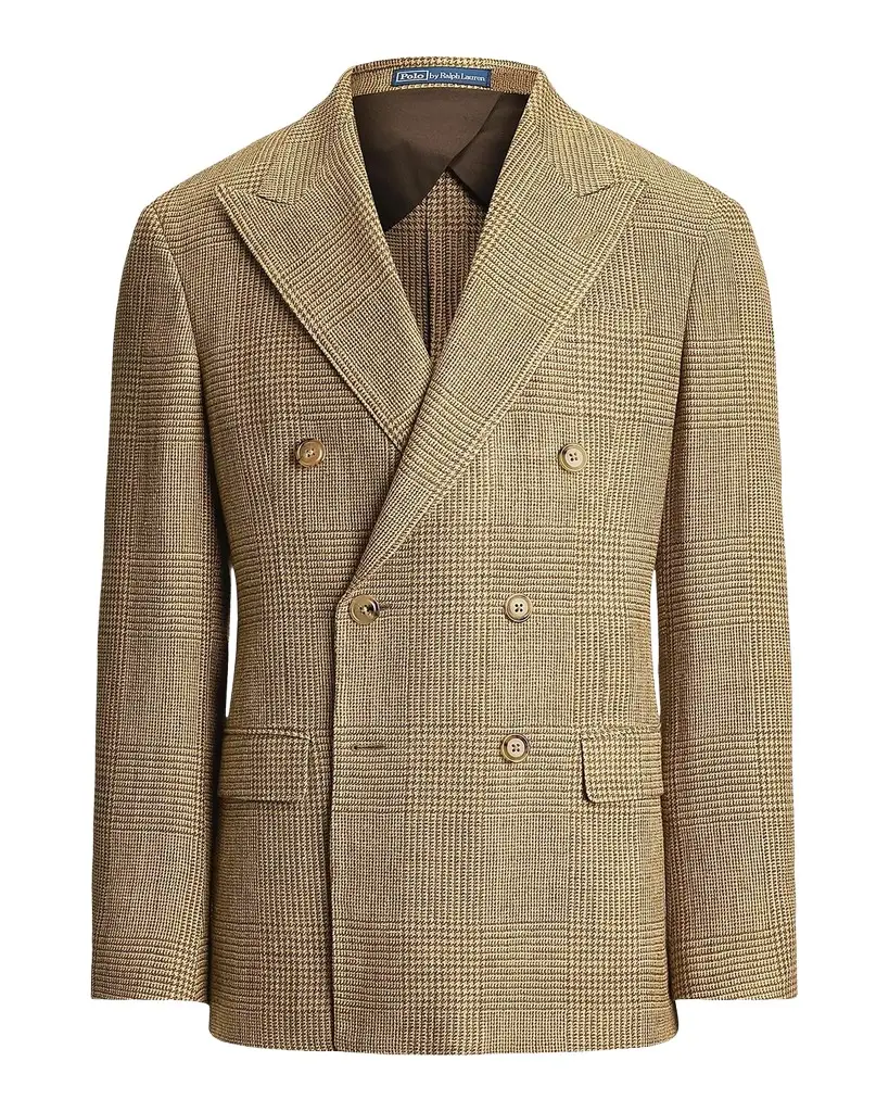 Polo Ralph Lauren Men's Glen Plaid Peak Lapel Double-Breasted Sport Coat | Image 1 Polo Ralph Lauren Men's Glen Plaid Peak Lapel Double-Breasted Sport Coat | Image 1