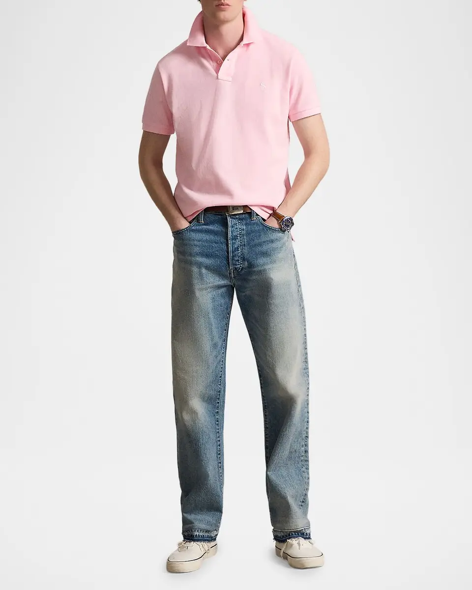 Polo Ralph Lauren Men's Cotton Mesh Embroidered-Pony Polo Shirt | Thumbnail 2 Polo Ralph Lauren Men's Cotton Mesh Embroidered-Pony Polo Shirt | Thumbnail 2