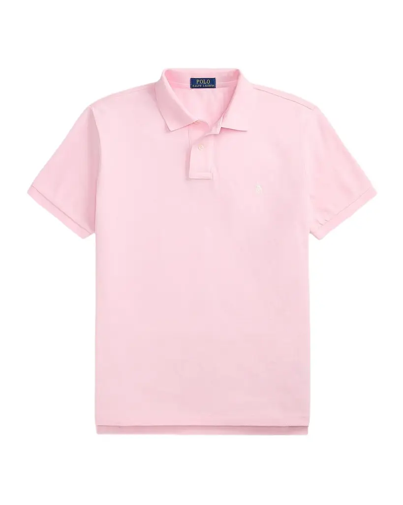 Polo Ralph Lauren Men's Cotton Mesh Embroidered-Pony Polo Shirt | Image 1 Polo Ralph Lauren Men's Cotton Mesh Embroidered-Pony Polo Shirt | Image 1