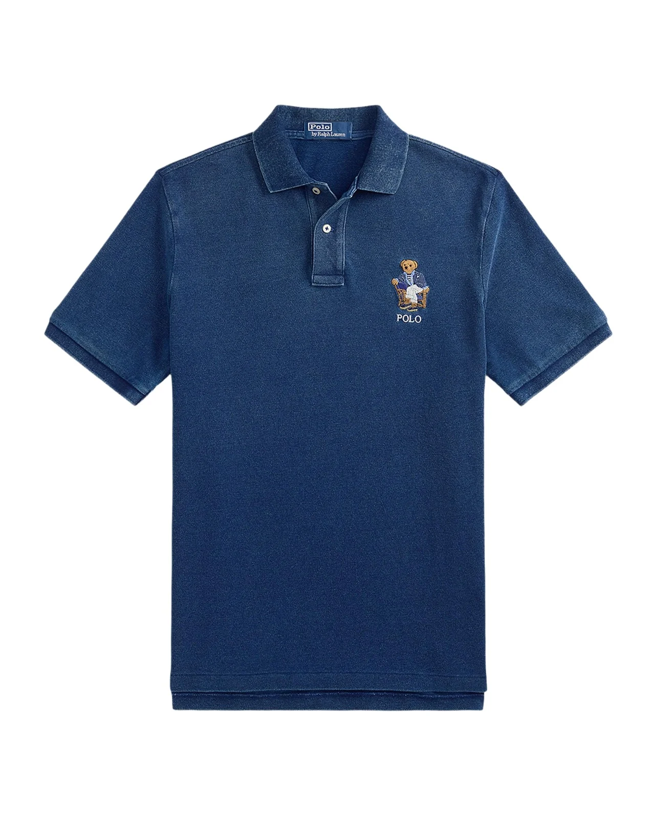 Men's Mesh Knit Embroidered-Bear Cotton Polo Shirt Men's Mesh Knit Embroidered-Bear Cotton Polo Shirt