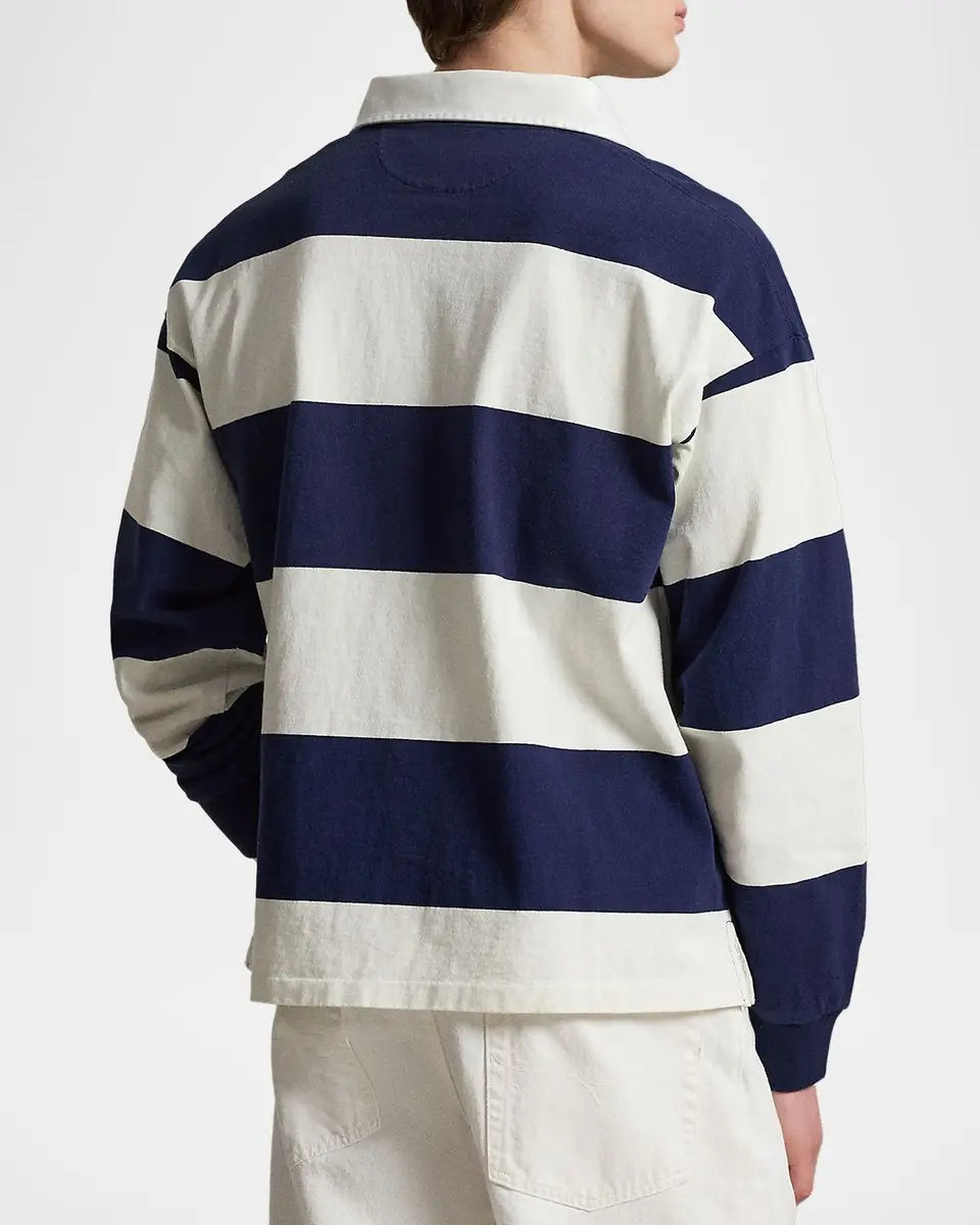 Polo Ralph Lauren Men's Stripe Jersey Rugby Shirt | Thumbnail 3