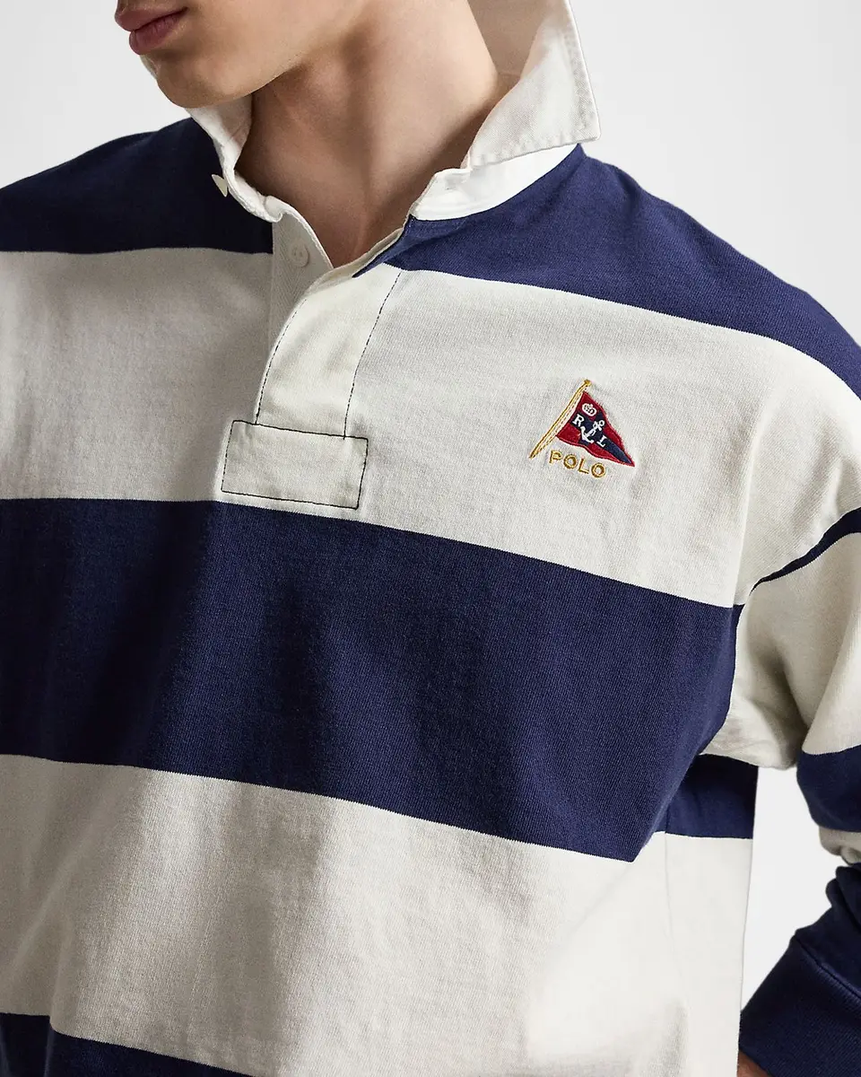 Polo Ralph Lauren Men's Stripe Jersey Rugby Shirt | Thumbnail 5