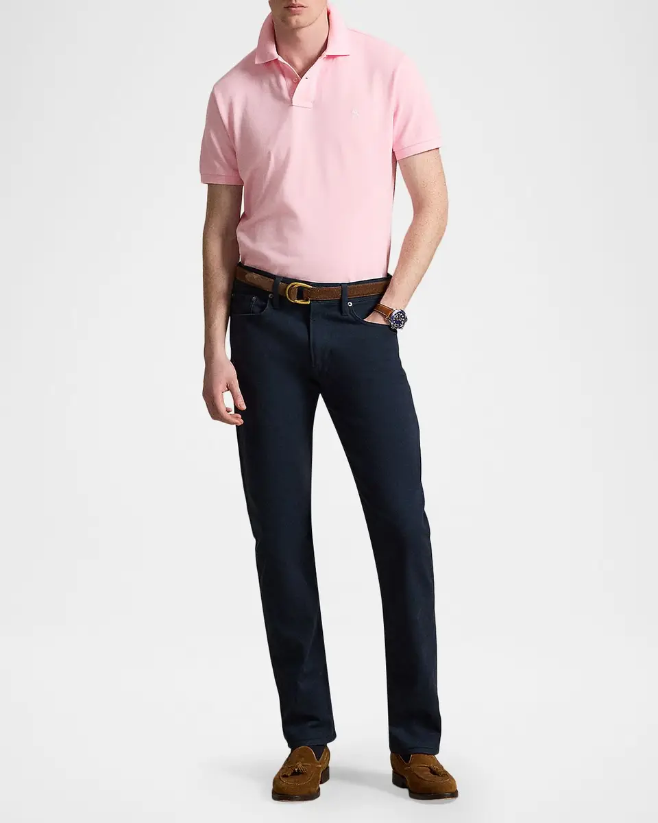 Polo Ralph Lauren Men's Cotton Mesh Embroidered-Pony Polo Shirt | Thumbnail 2 Polo Ralph Lauren Men's Cotton Mesh Embroidered-Pony Polo Shirt | Thumbnail 2