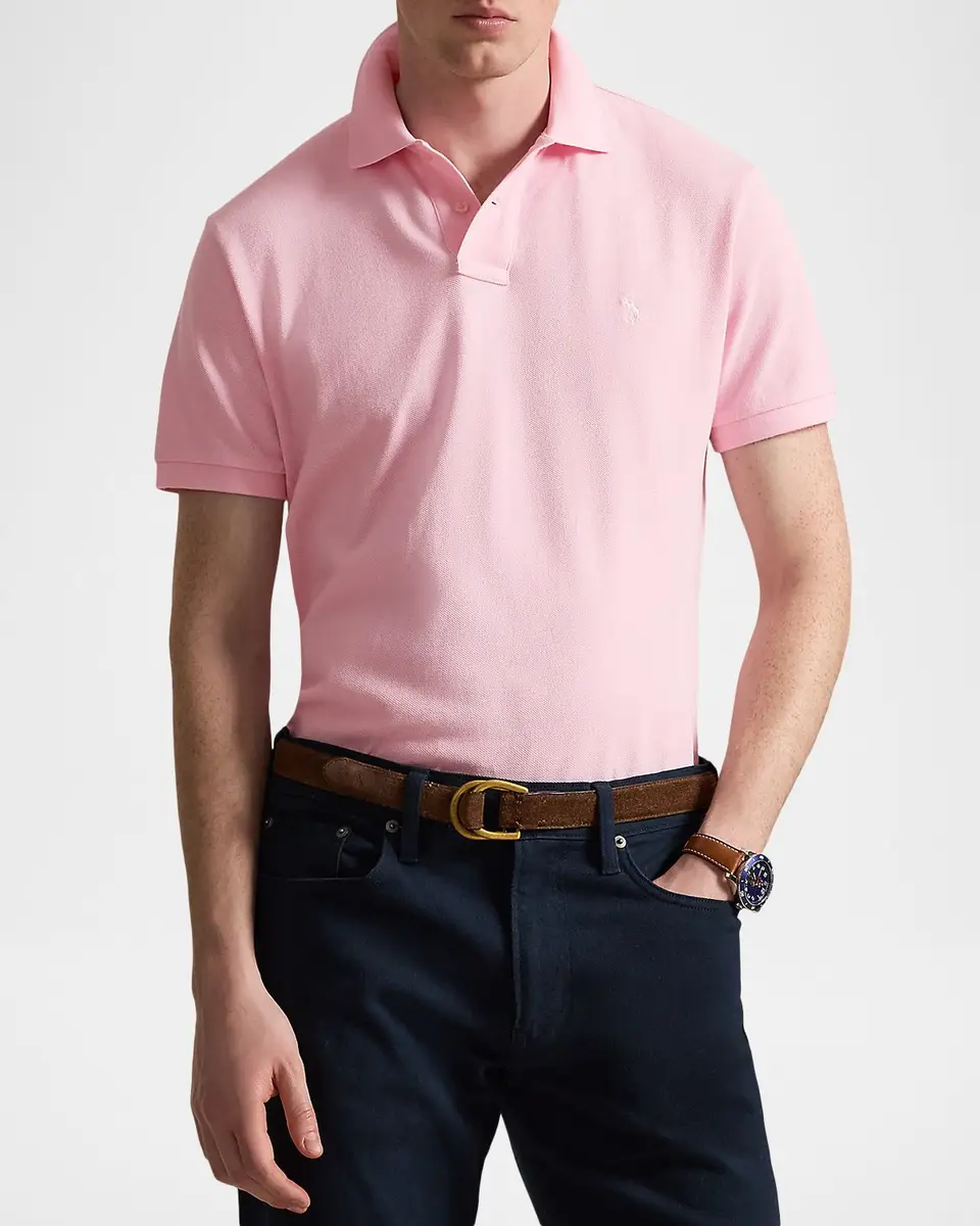 Polo Ralph Lauren Men's Cotton Mesh Embroidered-Pony Polo Shirt | Thumbnail 4 Polo Ralph Lauren Men's Cotton Mesh Embroidered-Pony Polo Shirt | Thumbnail 4