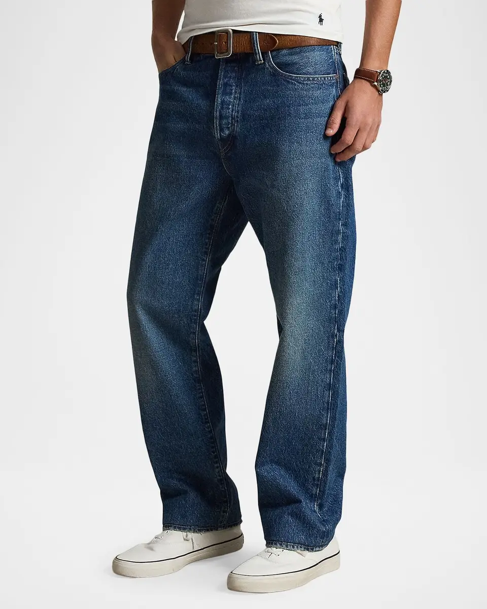 Polo Ralph Lauren Men's Rigid Denim Straight-Leg Jeans | Thumbnail 4