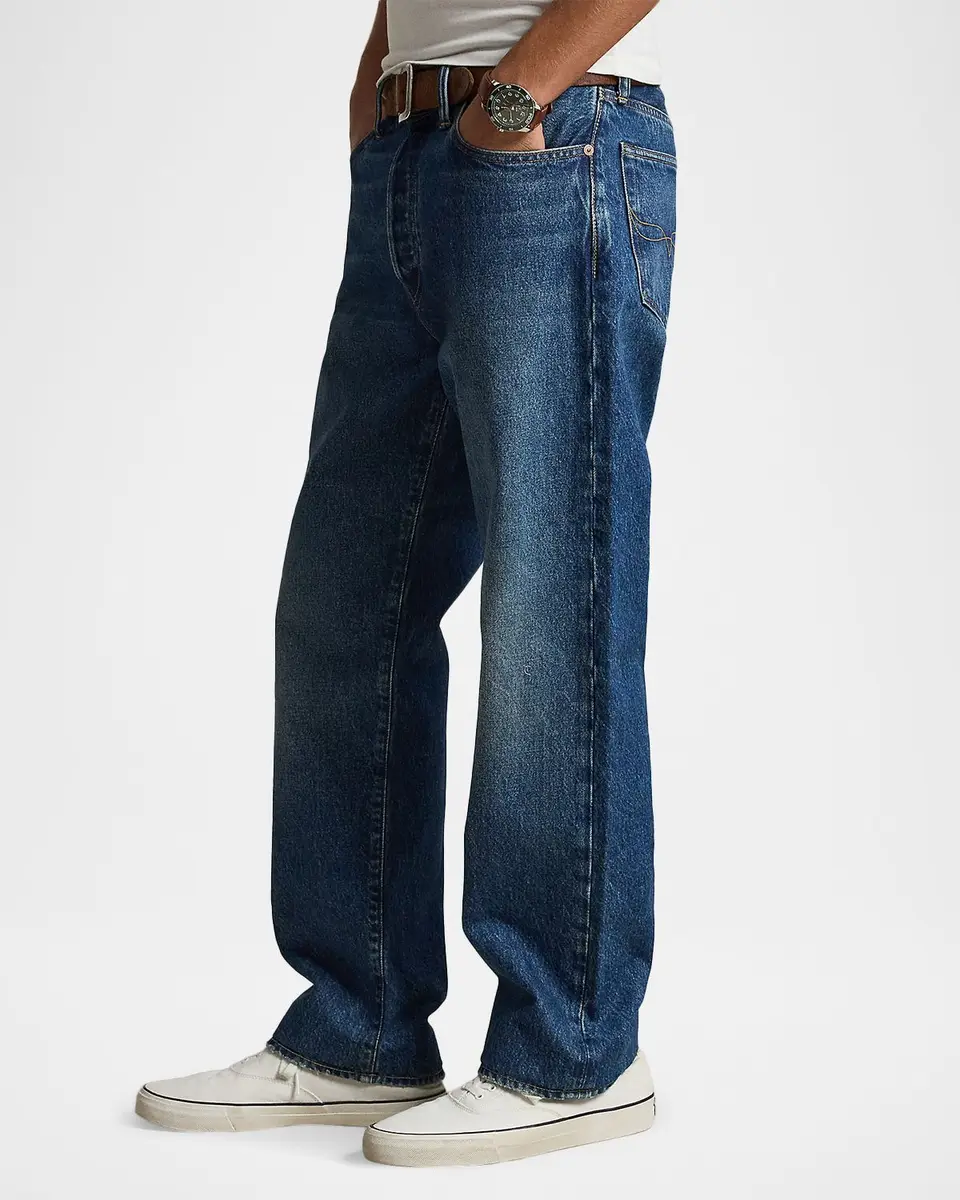 Polo Ralph Lauren Men's Rigid Denim Straight-Leg Jeans | Thumbnail 6