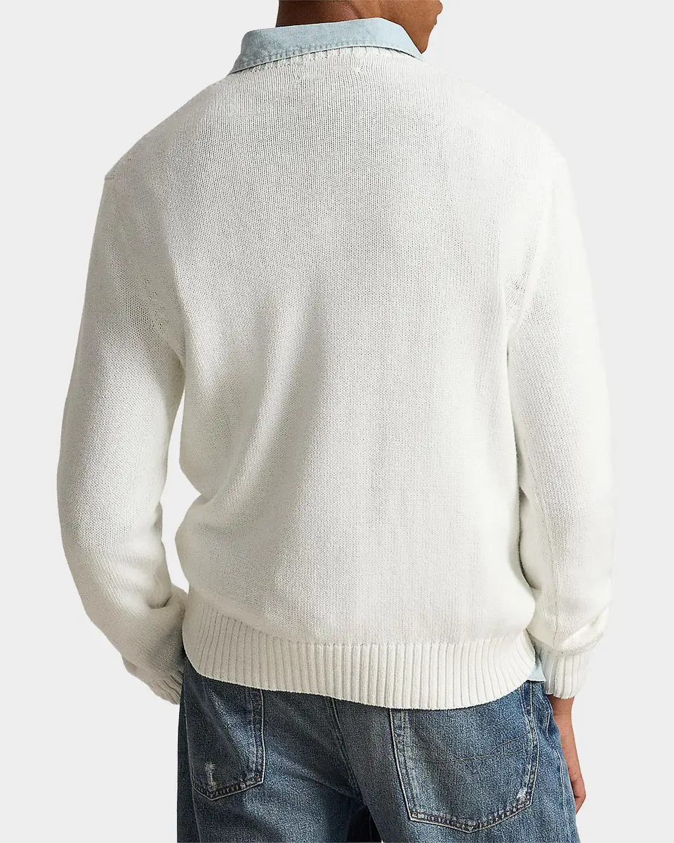 Polo Ralph Lauren Men's Cotton Knit Polo Bear Crewneck Sweater | Thumbnail 3 Polo Ralph Lauren Men's Cotton Knit Polo Bear Crewneck Sweater | Thumbnail 3