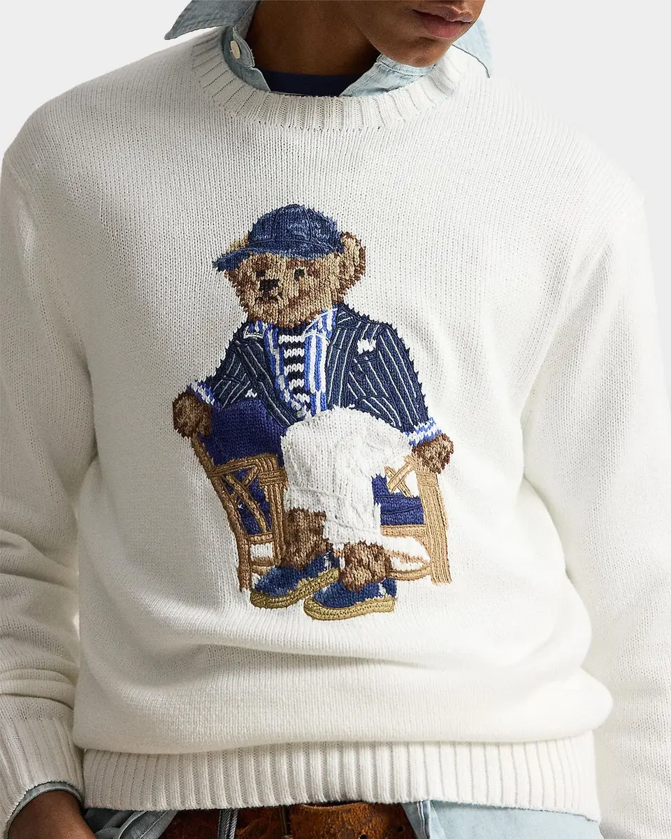 Polo Ralph Lauren Men's Cotton Knit Polo Bear Crewneck Sweater | Thumbnail 5 Polo Ralph Lauren Men's Cotton Knit Polo Bear Crewneck Sweater | Thumbnail 5