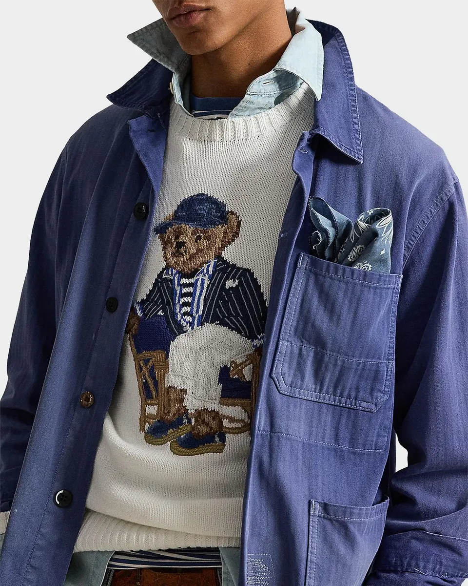 Polo Ralph Lauren Men's Cotton Knit Polo Bear Crewneck Sweater | Thumbnail 6 Polo Ralph Lauren Men's Cotton Knit Polo Bear Crewneck Sweater | Thumbnail 6
