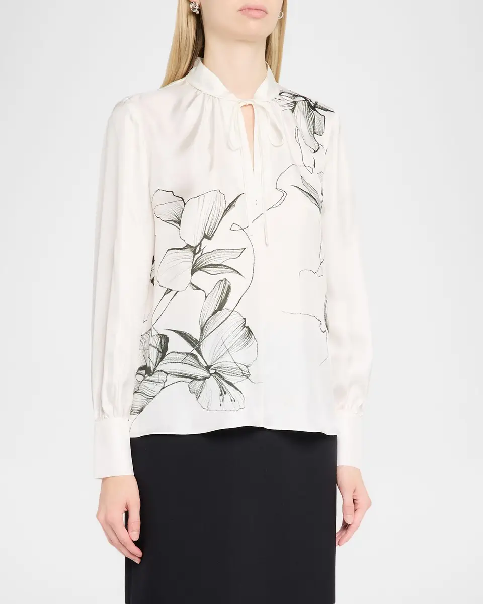 Jason Wu Collection Shadow Floral Silk Blouse | Thumbnail 4 Jason Wu Collection Shadow Floral Silk Blouse | Thumbnail 4