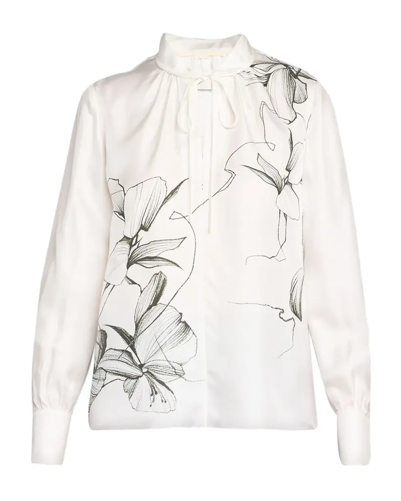 Jason Wu Collection Shadow Floral Silk Blouse | Image 1 Jason Wu Collection Shadow Floral Silk Blouse | Image 1