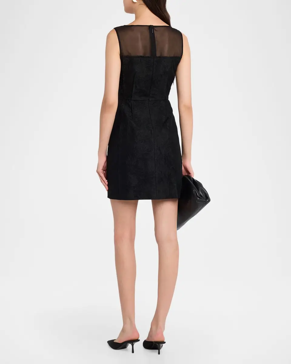 Jason Wu Collection Sleeveless Textured Fray Jacquard Mini Dress | Thumbnail 3 Jason Wu Collection Sleeveless Textured Fray Jacquard Mini Dress | Thumbnail 3