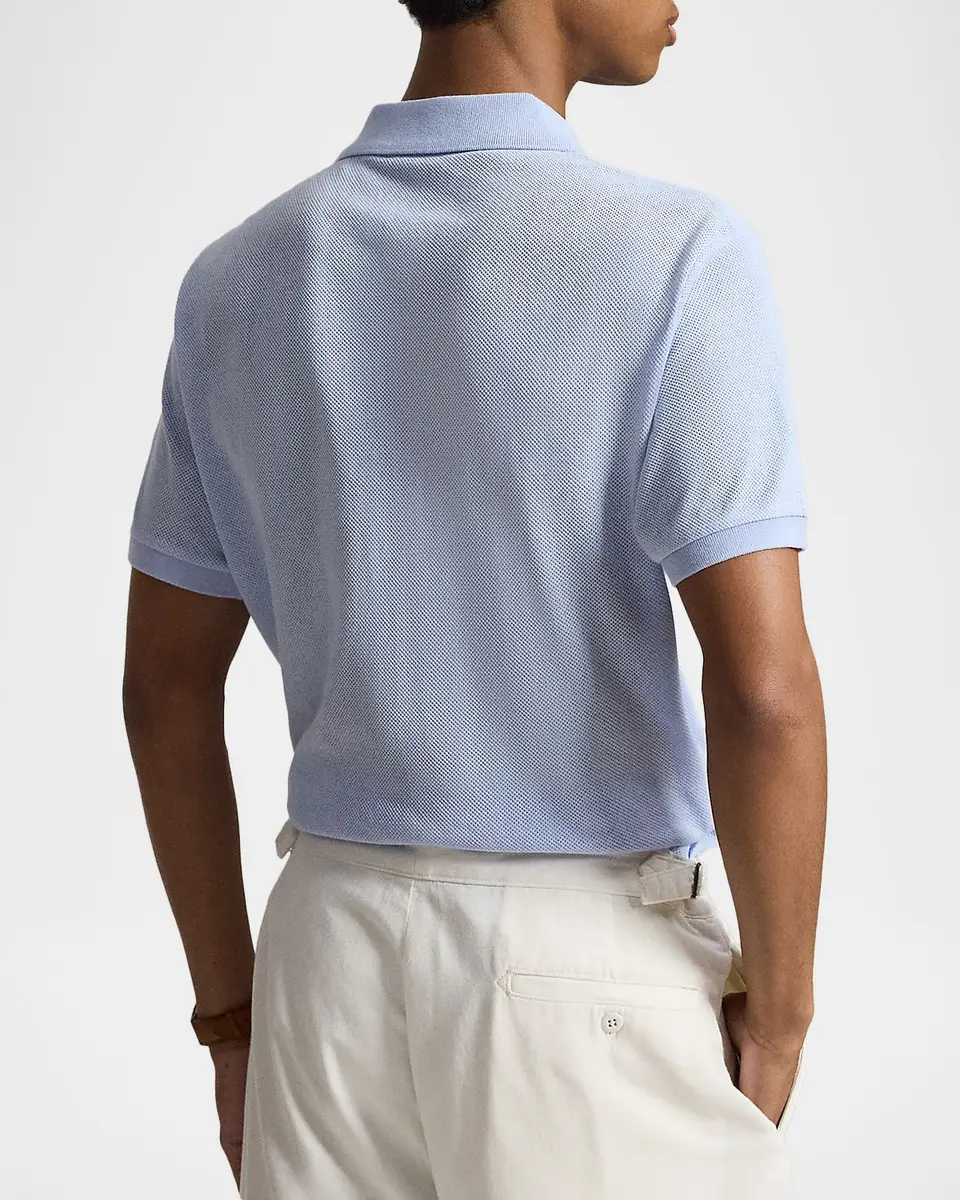 Polo Ralph Lauren Men's Pointelle Jersey Knit Polo Shirt | Thumbnail 3 Polo Ralph Lauren Men's Pointelle Jersey Knit Polo Shirt | Thumbnail 3