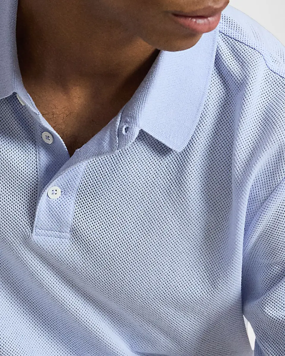 Polo Ralph Lauren Men's Pointelle Jersey Knit Polo Shirt | Thumbnail 5 Polo Ralph Lauren Men's Pointelle Jersey Knit Polo Shirt | Thumbnail 5