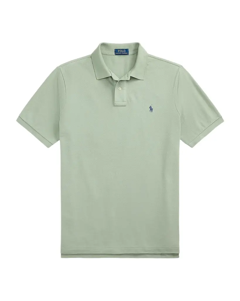 Men's Cotton Mesh Embroidered-Pony Polo Shirt