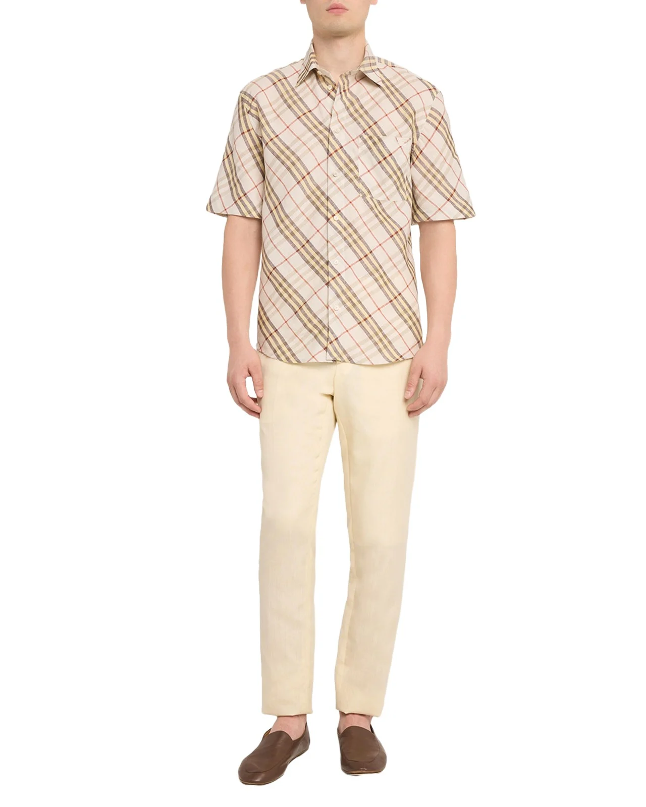 Men's Roland Check Linen Shirt Men's Roland Check Linen Shirt