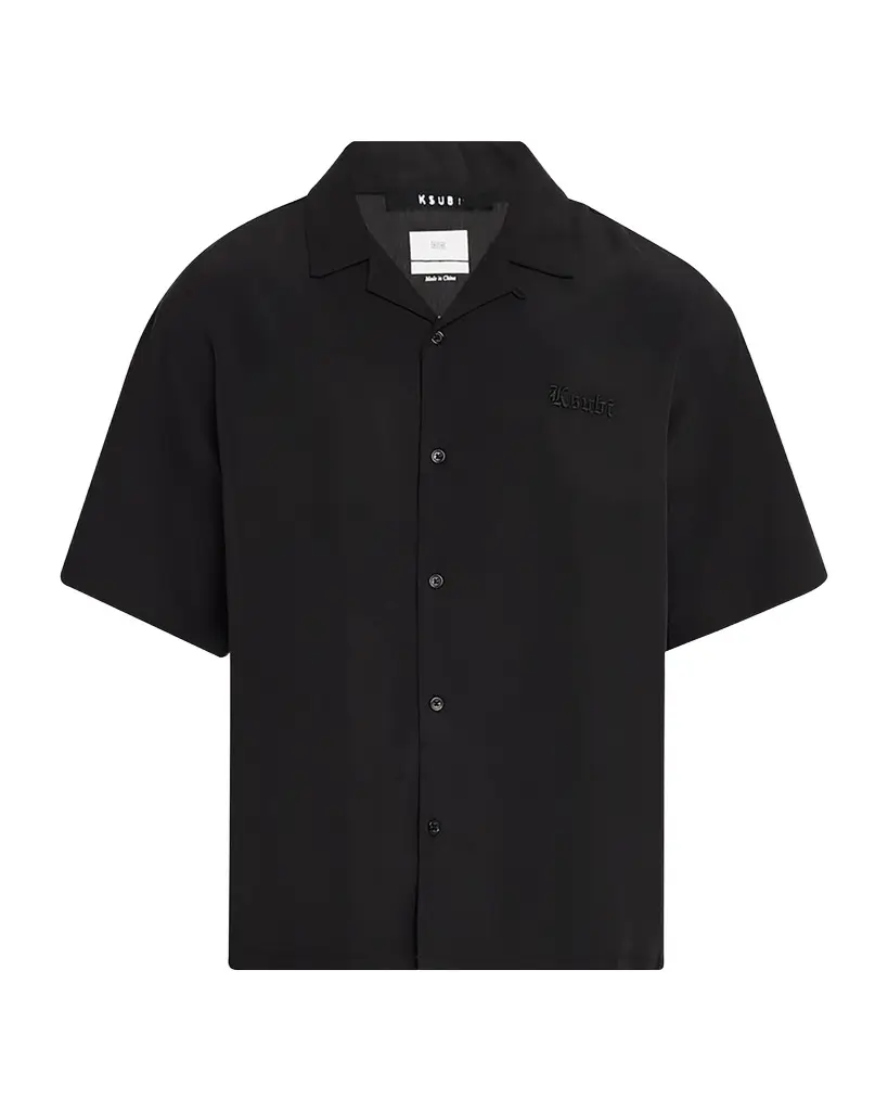 Ksubi Men's End Diner Cotton Embroidered Logo Short-Sleeve Shirt | Image 1 Ksubi Men's End Diner Cotton Embroidered Logo Short-Sleeve Shirt | Image 1
