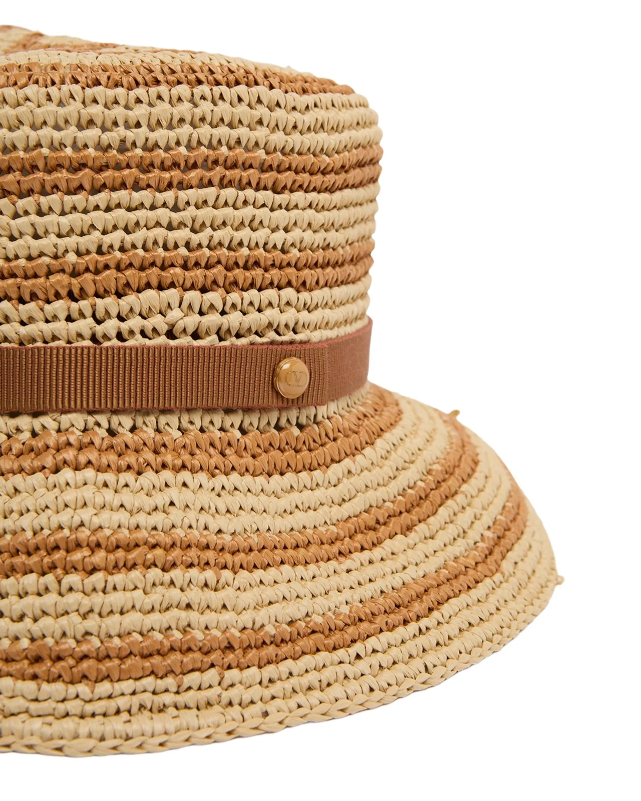 VLogo Signature Foldable Straw Bucket Hat