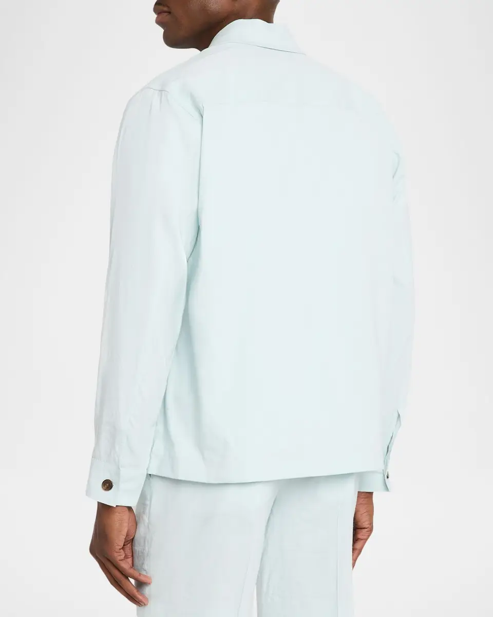 Theory Men's Organic Linen Pocket Overshirt | Thumbnail 3 Theory Men's Organic Linen Pocket Overshirt | Thumbnail 3