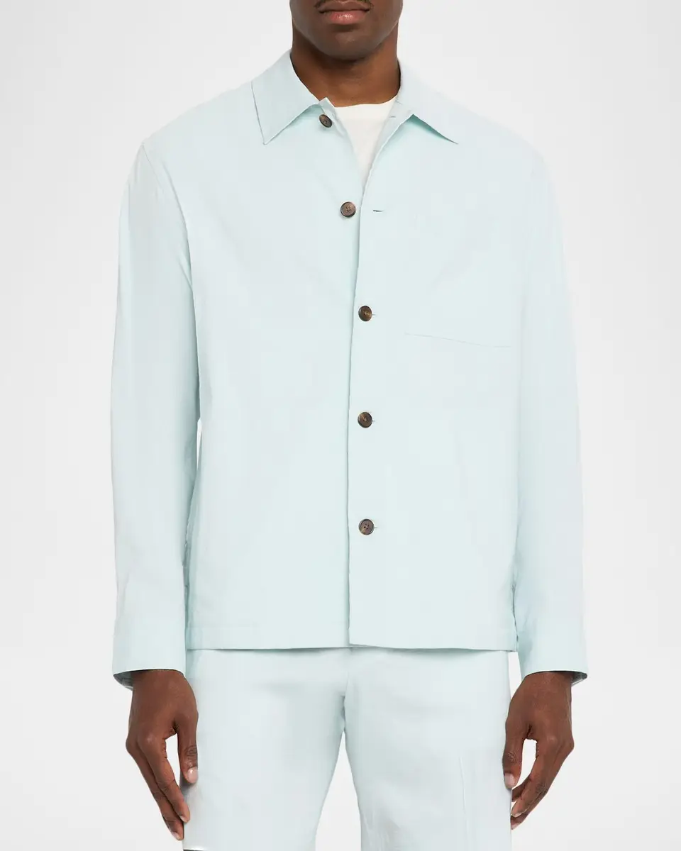 Theory Men's Organic Linen Pocket Overshirt | Thumbnail 4 Theory Men's Organic Linen Pocket Overshirt | Thumbnail 4