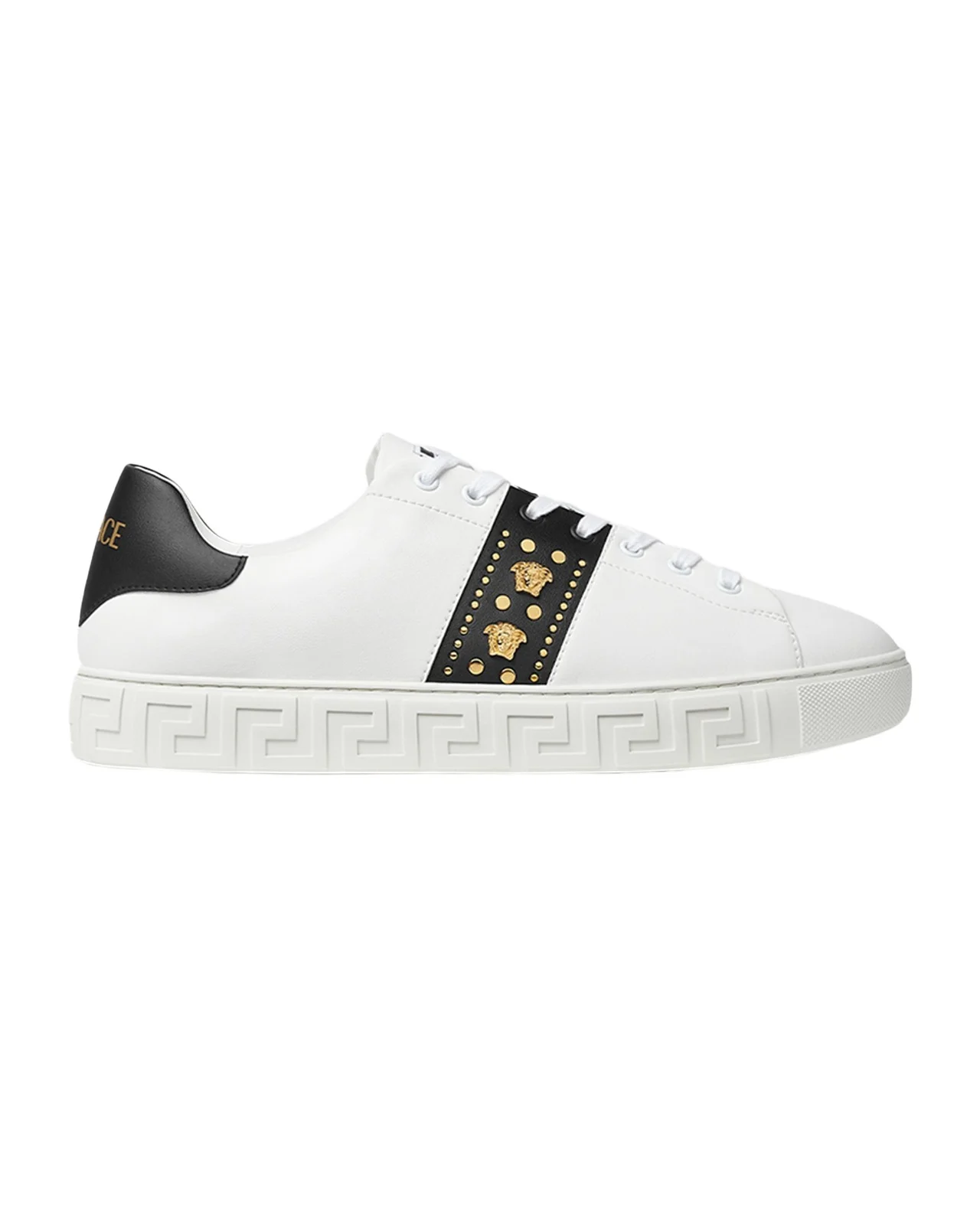 Men's La Greca Leather Low-Top Sneakers Men's La Greca Leather Low-Top Sneakers