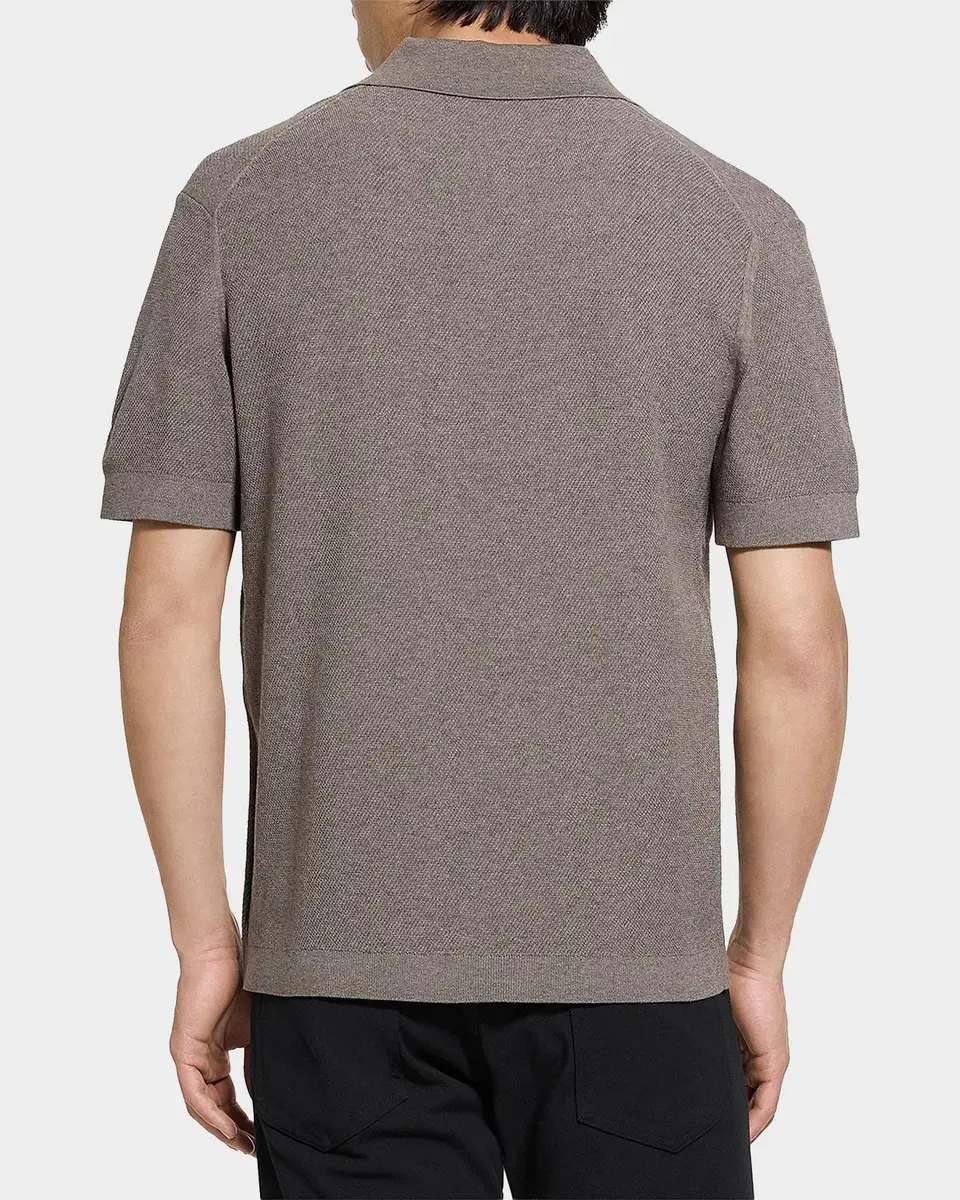 Theory Men's Brenan Johnny Collar Polo Shirt | Thumbnail 3 Theory Men's Brenan Johnny Collar Polo Shirt | Thumbnail 3
